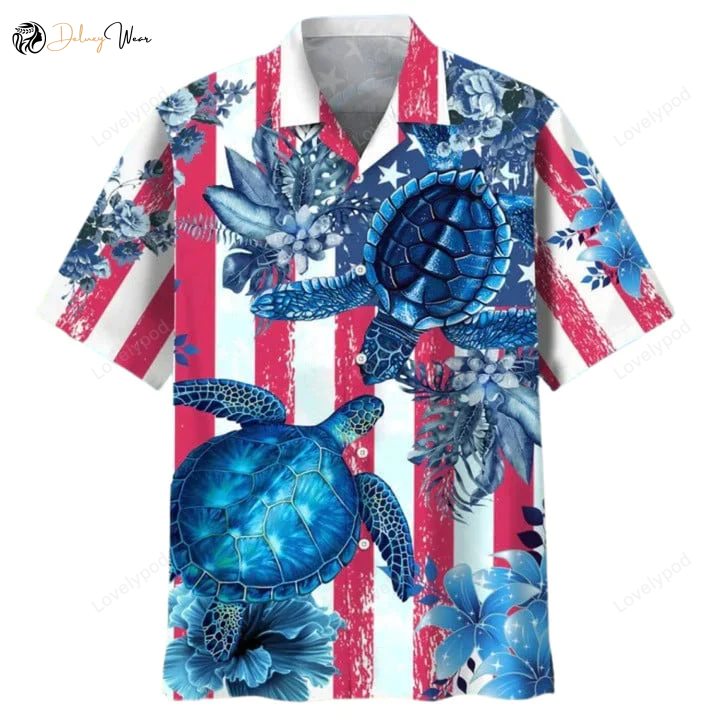 Turtle Beach Hawaiian Aloha Shirts – Full Print Perfect Summer Travel Gift for Turtle Lovers – Hawaiian 3D Funny Shirt