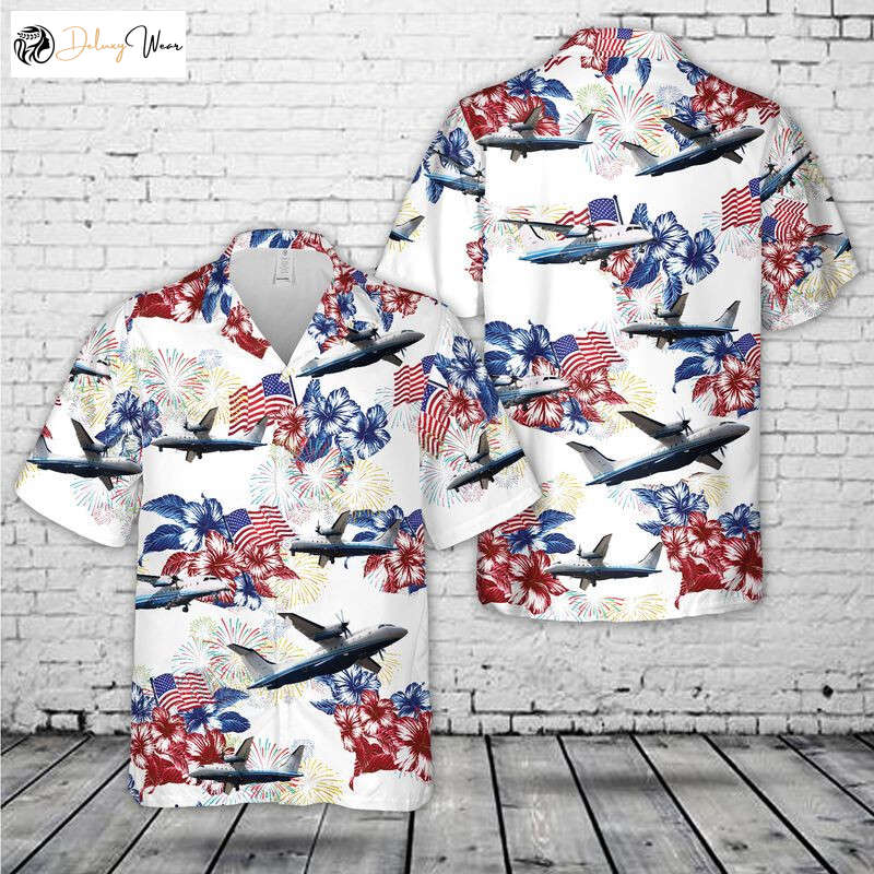 US Air Force C-146A Wolfhound Hawaiian Shirt – Men & Women 4th Of July Design