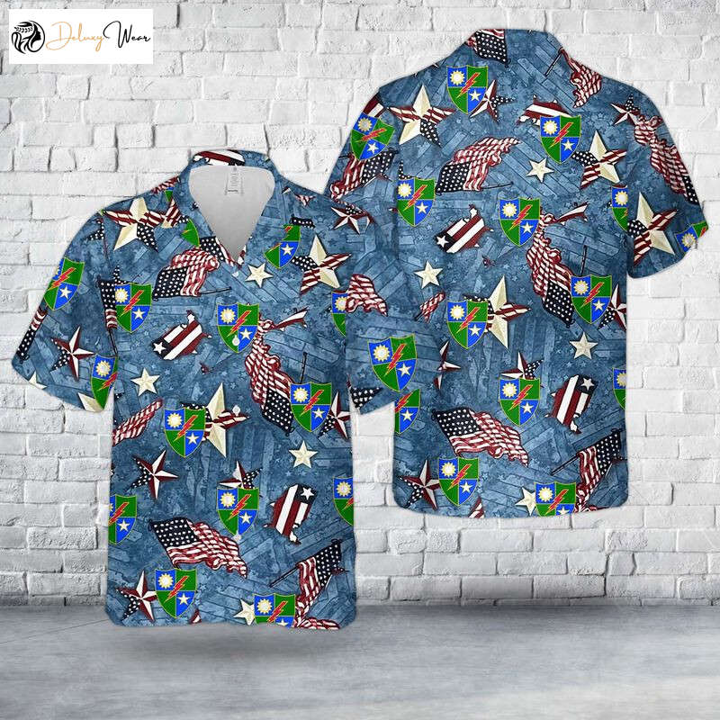 US Army 75th Ranger Regiment 4th Of July Hawaiian Shirt – Men and Women