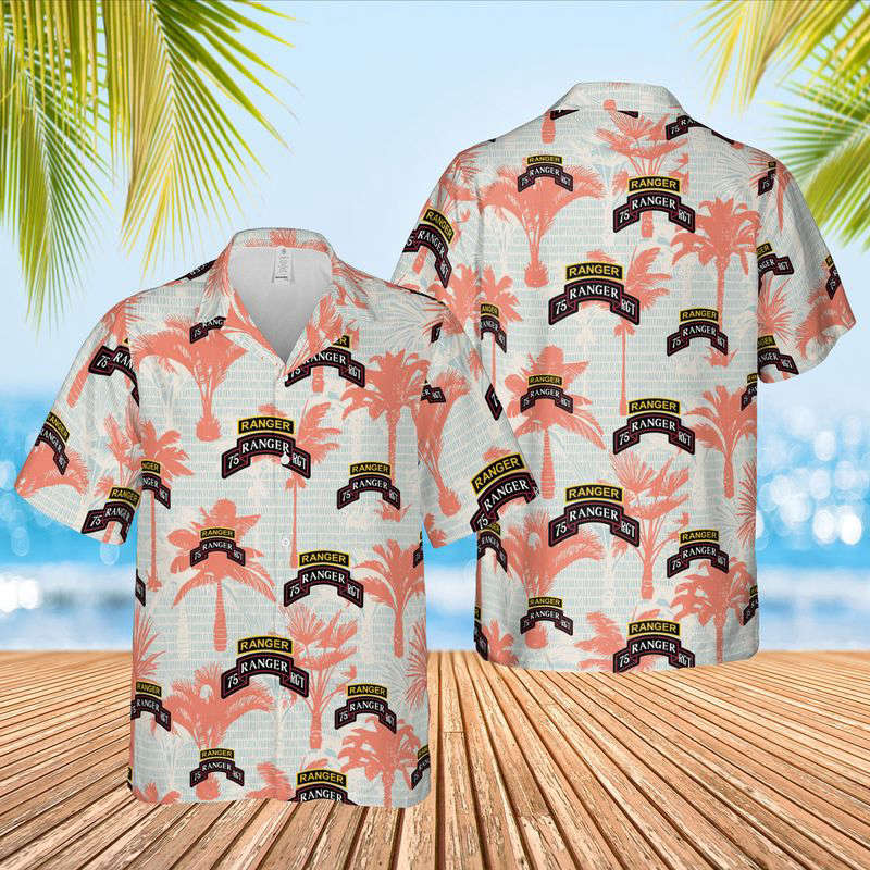 US Army 75th Ranger Regiment Hawaiian Shirt Gift for Men Dad Father Gift for Men Dad Father