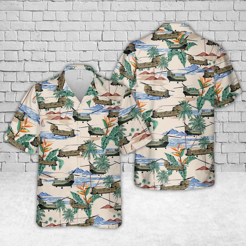US Army Boeing CH-47 Chinook Hawaiian Shirt Gift for Men Dad Father Gift for Men Dad Father