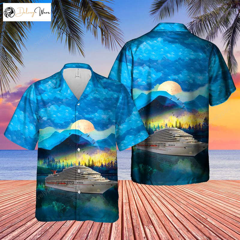Cruise in Style: Men s US Carnival Magic Hawaiian Shirt – Short Sleeve Casual