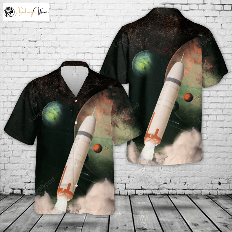 Show Your Patriotism with the US Navy Trident I SLBM Hawaiian Shirt