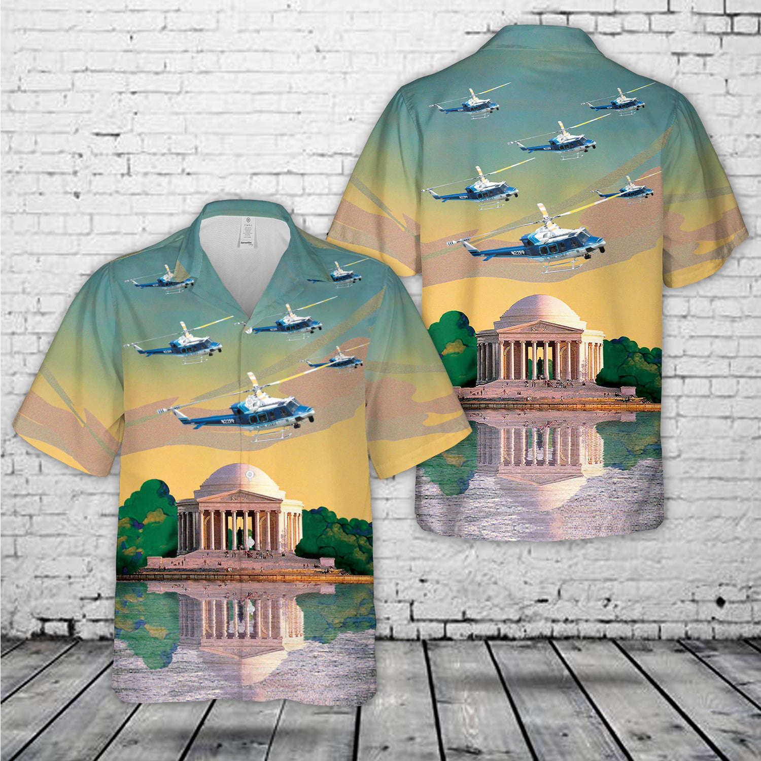 US Park Police Helicopter Hawaiian Shirt Gift for Men Dad Father Gift for Men Dad Father