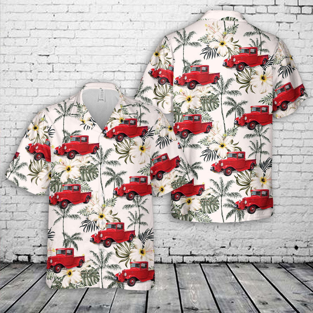 1934 Ford Model 40 Hot Rod Pickup Truck Hawaiian Shirt Gift for Men Dad Father Gift for Men Dad Father