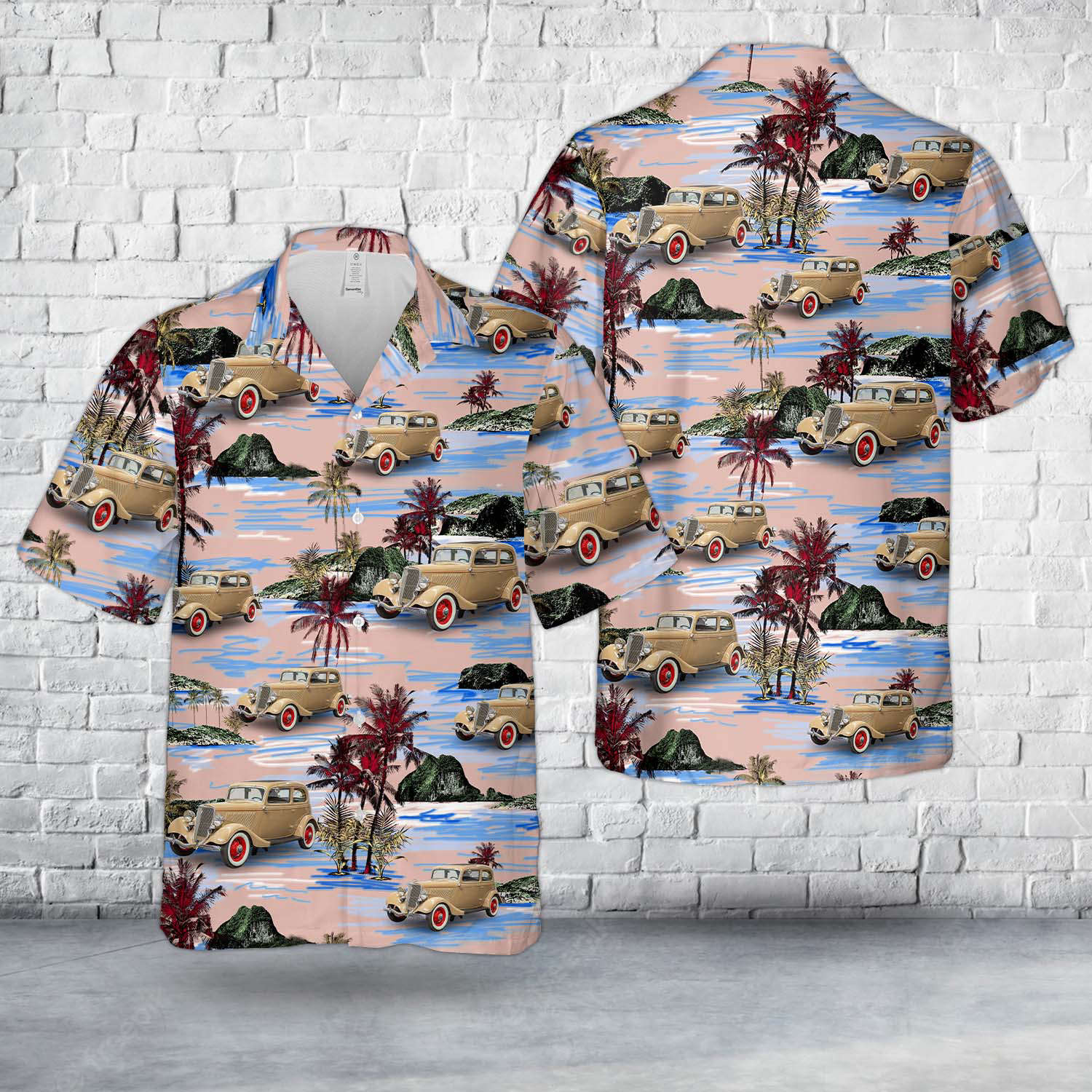 1934 Ford Model 40 Victoria Coupe Hawaiian Shirt Gift for Men Dad Father Gift for Men Dad Father