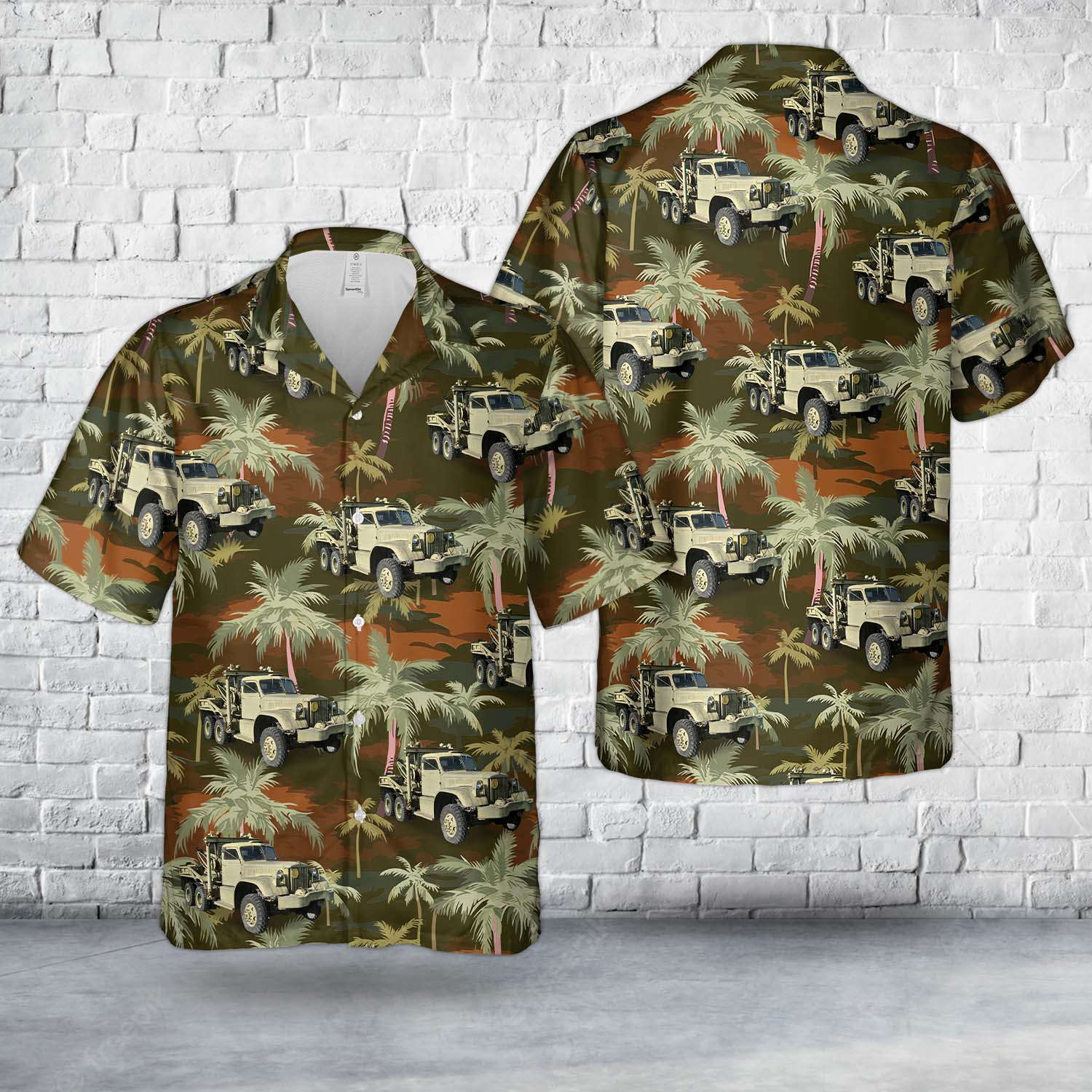 1940-1943 DIAMOND T 969 US military Wrecker WWII Hawaiian Shirt Gift for Men Dad Father Gift for Men Dad Father