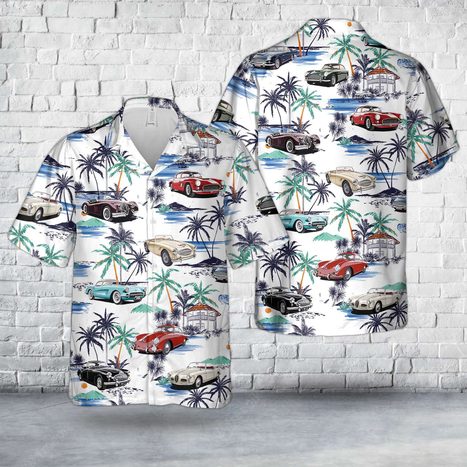 1950s Sport Cars Hawaiian Shirt Gift for Men Dad Father Gift for Men Dad Father
