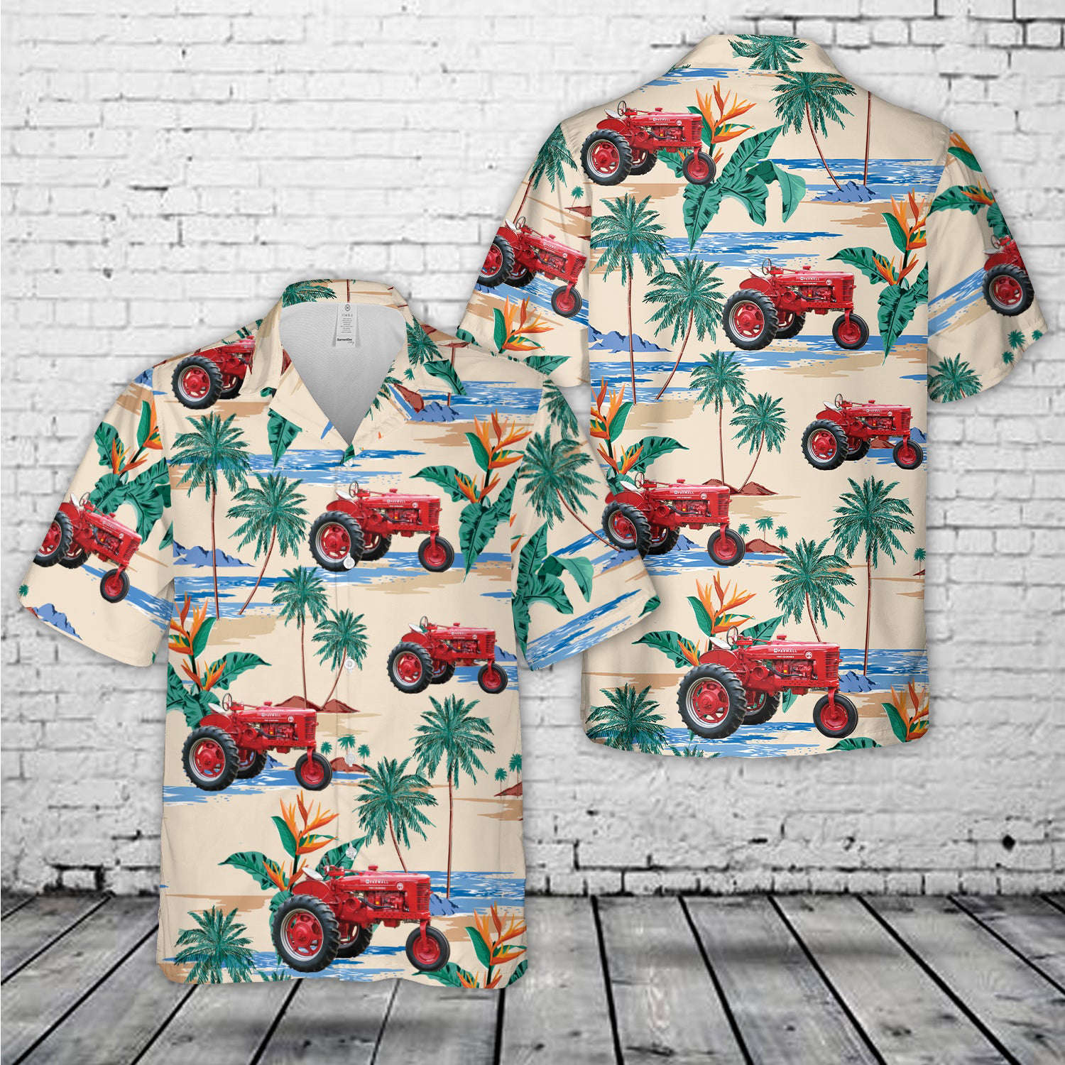 1953 Farmall Super MV High Crop Tractor Hawaiian Shirt Gift for Men Dad Father Gift for Men Dad Father