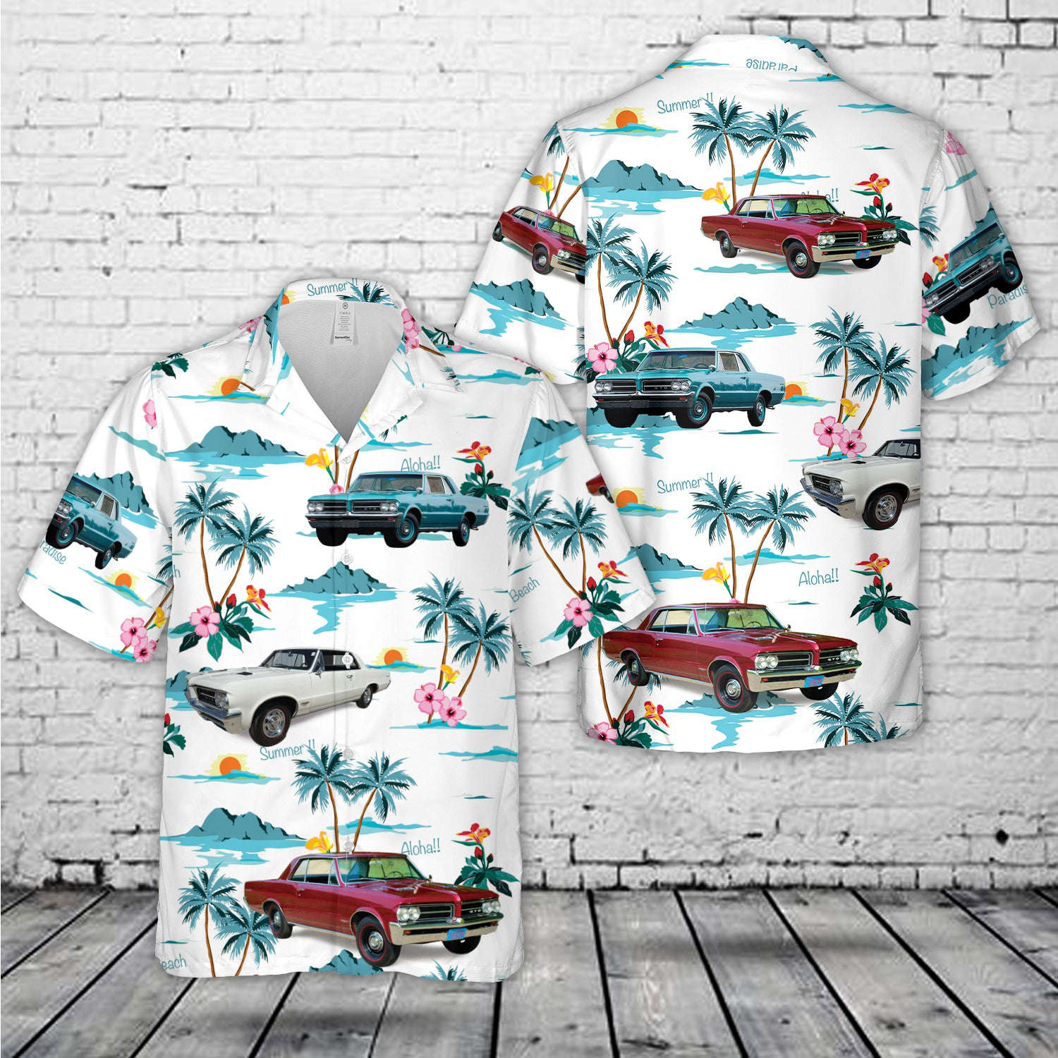 1964 Pontiac GTO hardtop Hawaiian Shirt Gift for Men Dad Father Gift for Men Dad Father