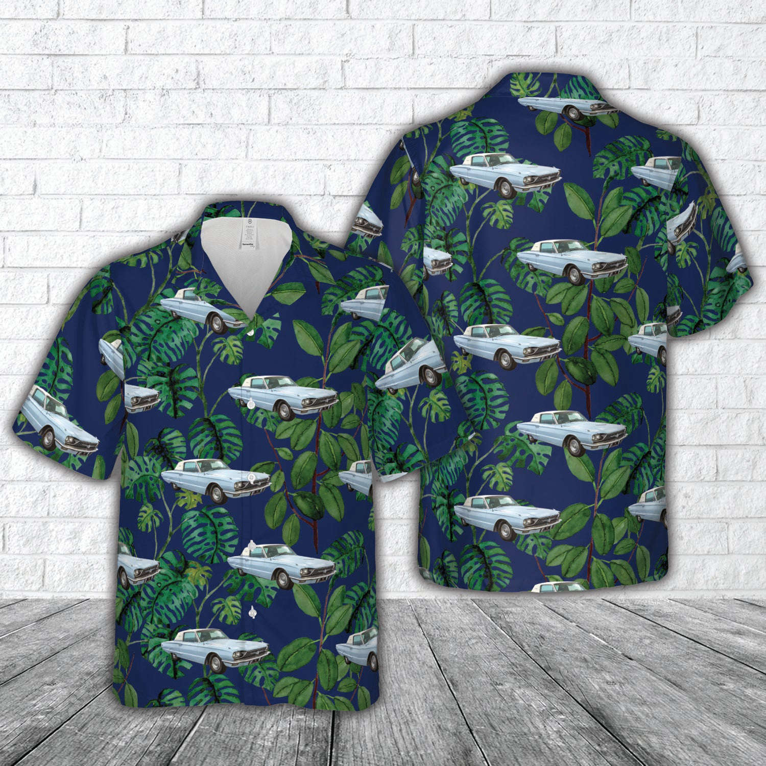 1966 Ford Thunderbird Light Blue Hawaiian Shirt Gift for Men Dad Father Gift for Men Dad Father