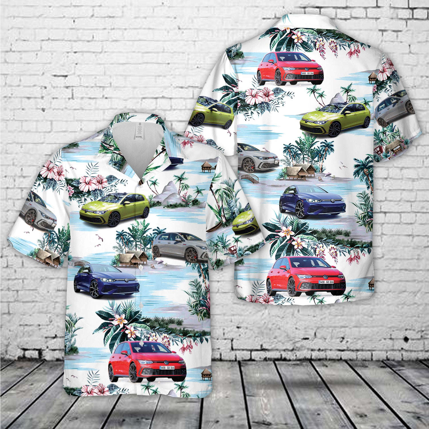 2022 VW Golf GTI Hawaiian Shirt Gift for Men Dad Father Gift for Men Dad Father