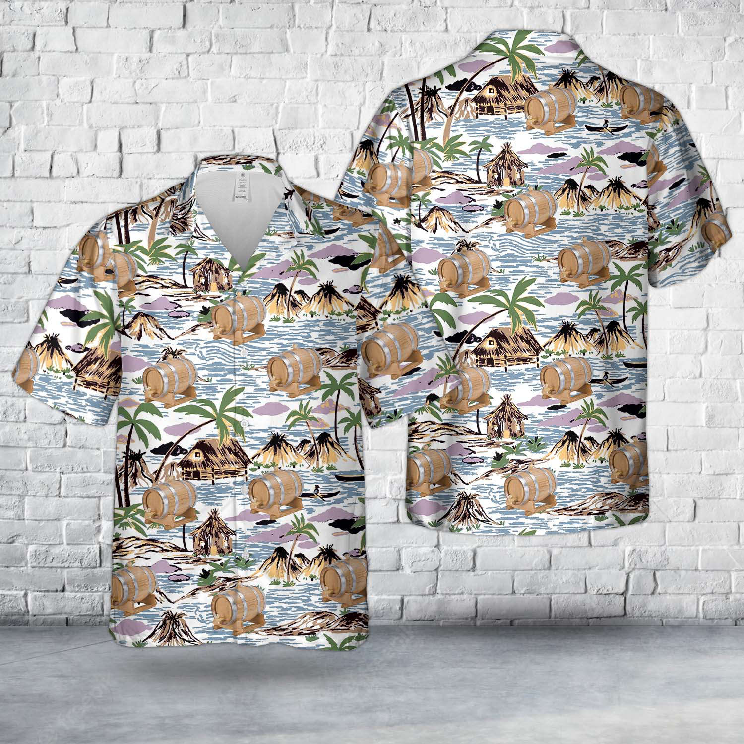 3 liter French oak wine barrel Hawaiian Shirt Gift for Men Dad Father Gift for Men Dad Father