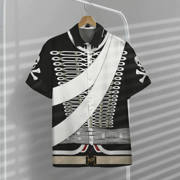 Custom 3D Hussard De La Mort Hawaiian Shirt Gift for Men Dad Father for Men & Women – Short Sleeve Design
