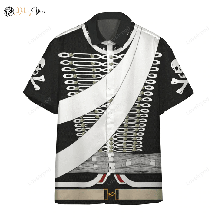 Custom 3D Hussard De La Mort Hawaiian Shirt Gift for Men Dad Father for Men & Women – Short Sleeve Design
