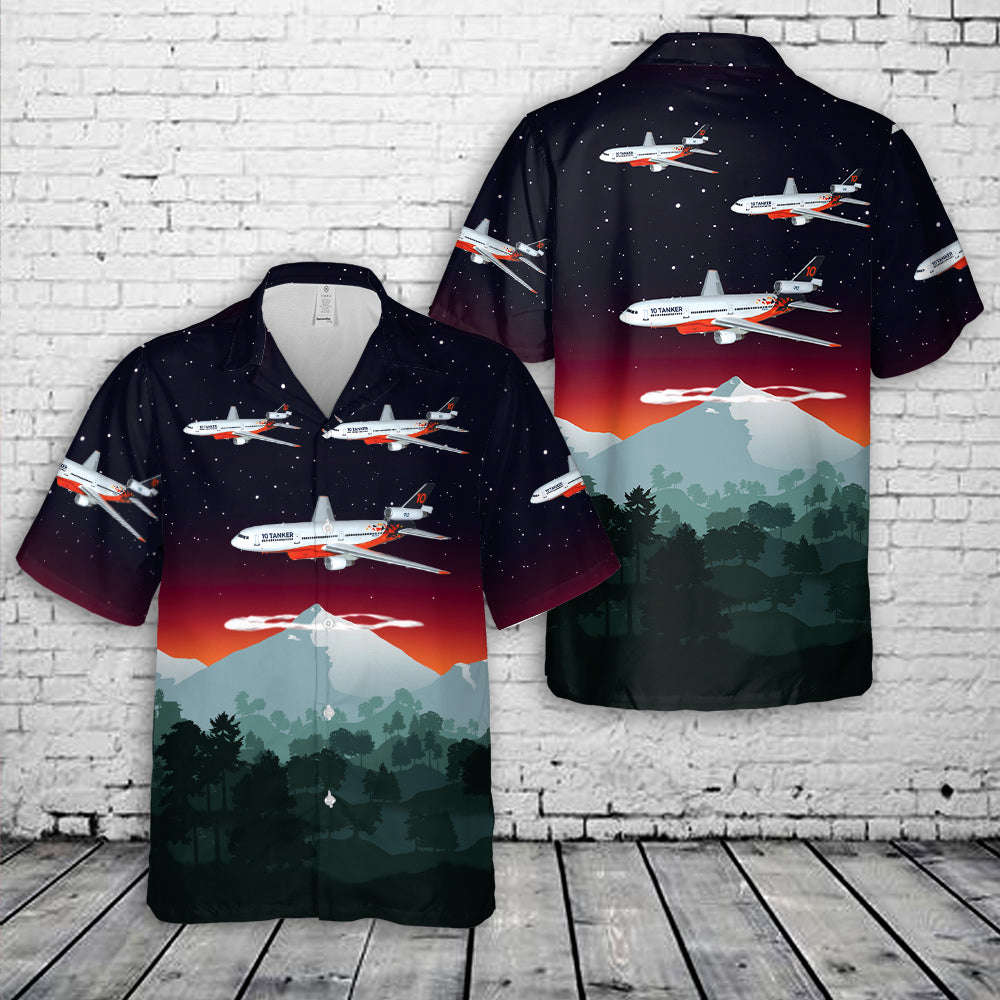 910 Tanker Douglas DC-10 (N522AX-912) forest fire fighting water dropping aircraft Hawaiian Shirt Gift for Men Dad Father Gift for Men Dad Father