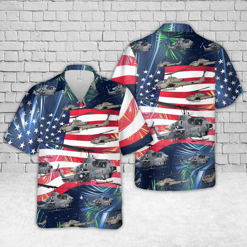 AH-1 Super Cobra USMC Hawaiian Shirt Gift for Men Dad Father Gift for Men Dad Father