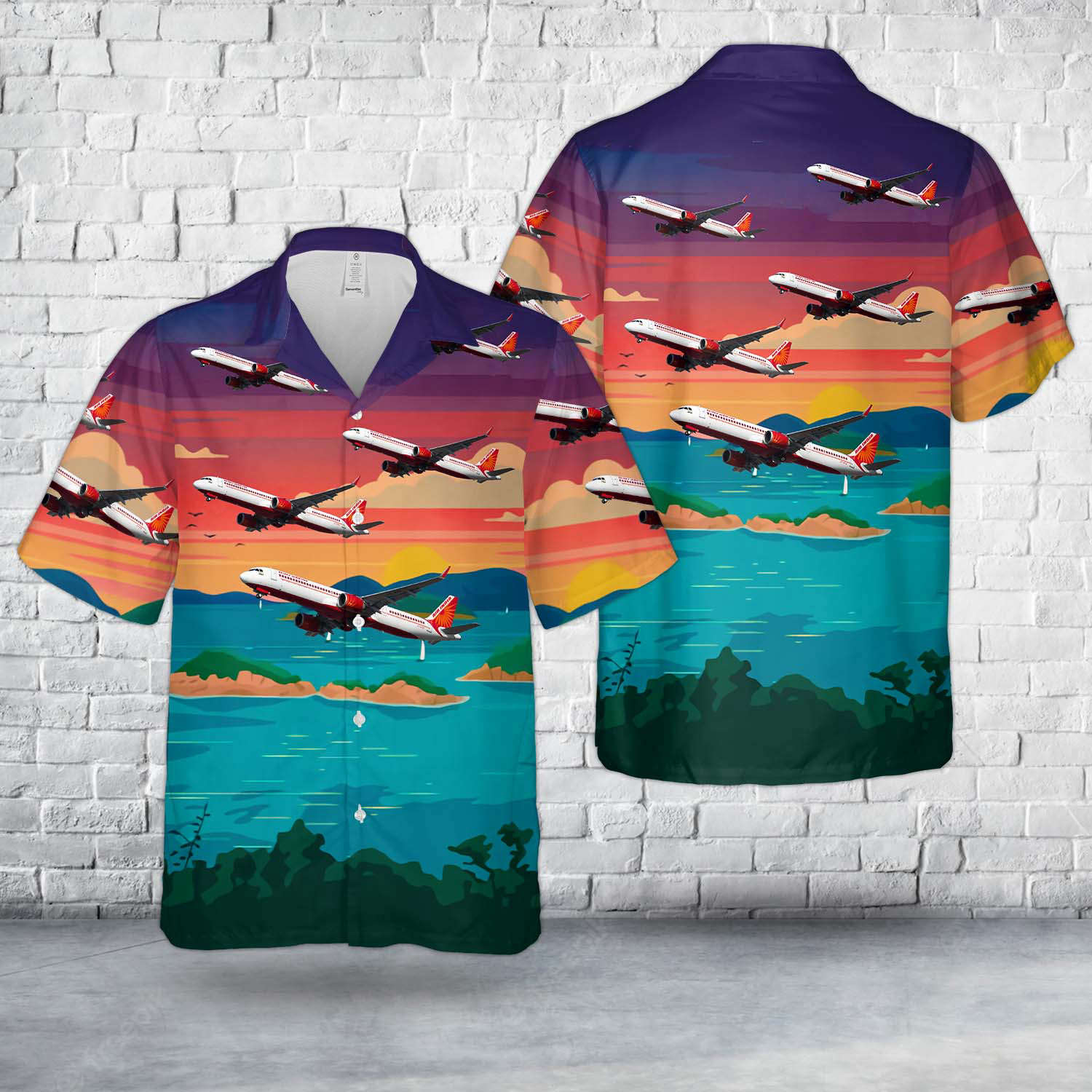 Air India Airbus A321-251NX Hawaiian Shirt Gift for Men Dad Father Gift for Men Dad Father