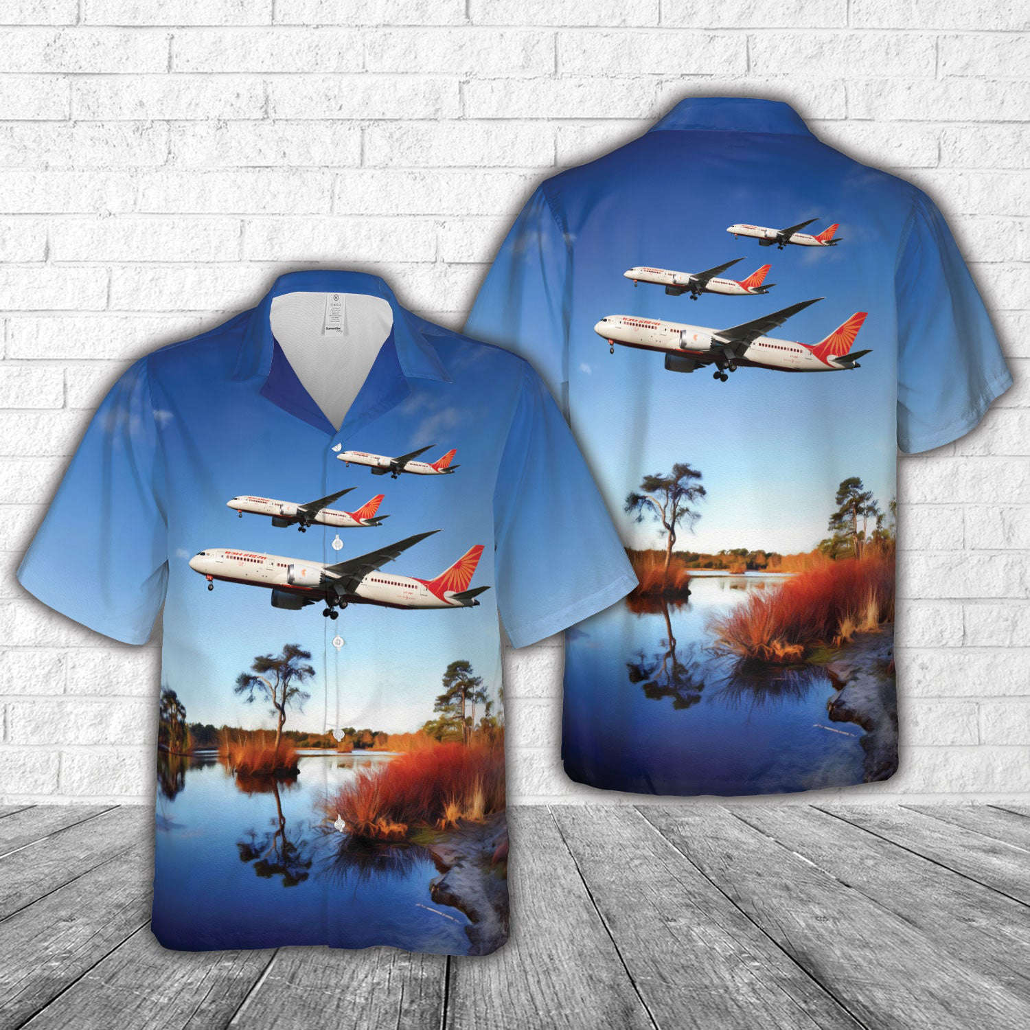 Air India Boeing 787-8 Dreamliner Hawaiian Shirt Gift for Men Dad Father Gift for Men Dad Father