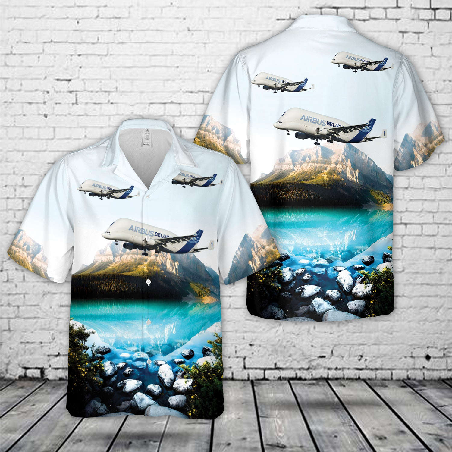 Airbus Beluga Airbus A300-600ST (Super Transporter) Hawaiian Shirt Gift for Men Dad Father Gift for Men Dad Father