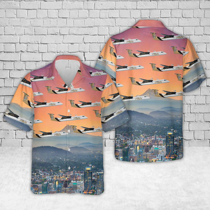 Alaska Airlines Q400 UI Hawaiian Shirt Gift for Men Dad Father Gift for Men Dad Father