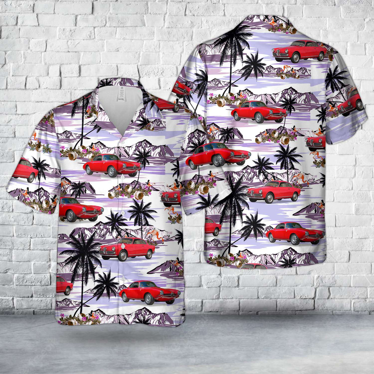 Alfa Romeo Giulietta / Giulia SS (1959-1965) Hawaiian Shirt Gift for Men Dad Father Gift for Men Dad Father