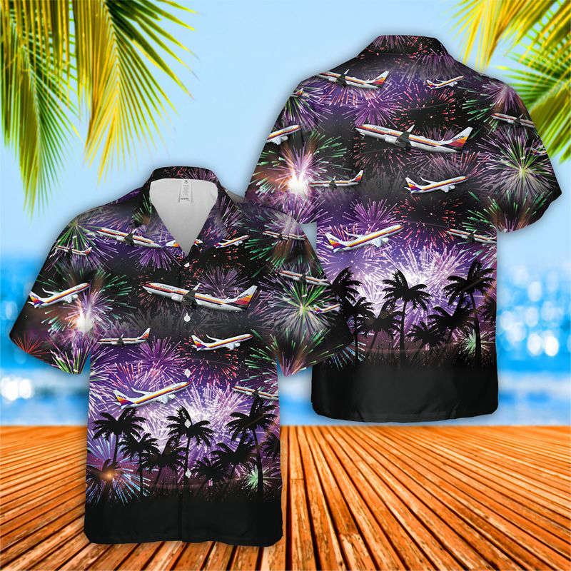 American Airlines Air Cal Heritage 4th Of July Hawaiian Shirt Gift for Men Dad Father Gift for Men Dad Father