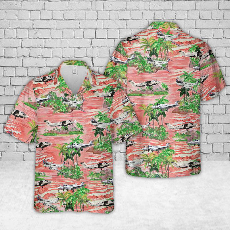 Army Beechcraft C-12 Huron Hawaiian Shirt Gift for Men Dad Father Gift for Men Dad Father