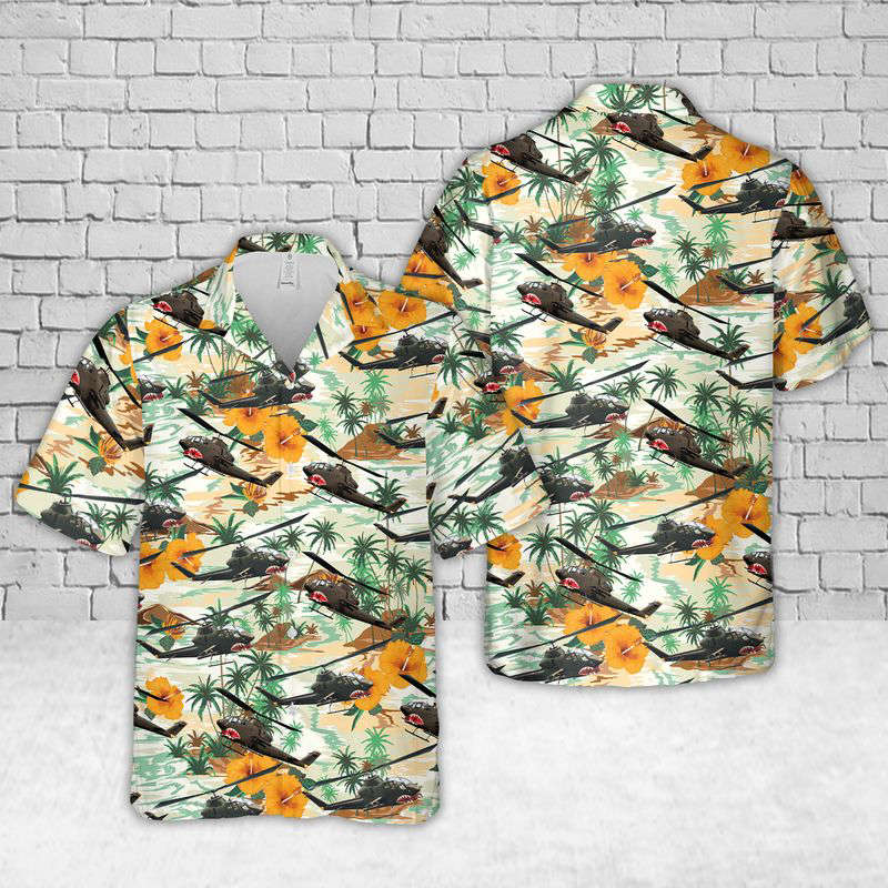 Army Bell AH-1 Cobra Hawaiian Shirt Gift for Men Dad Father Gift for Men Dad Father