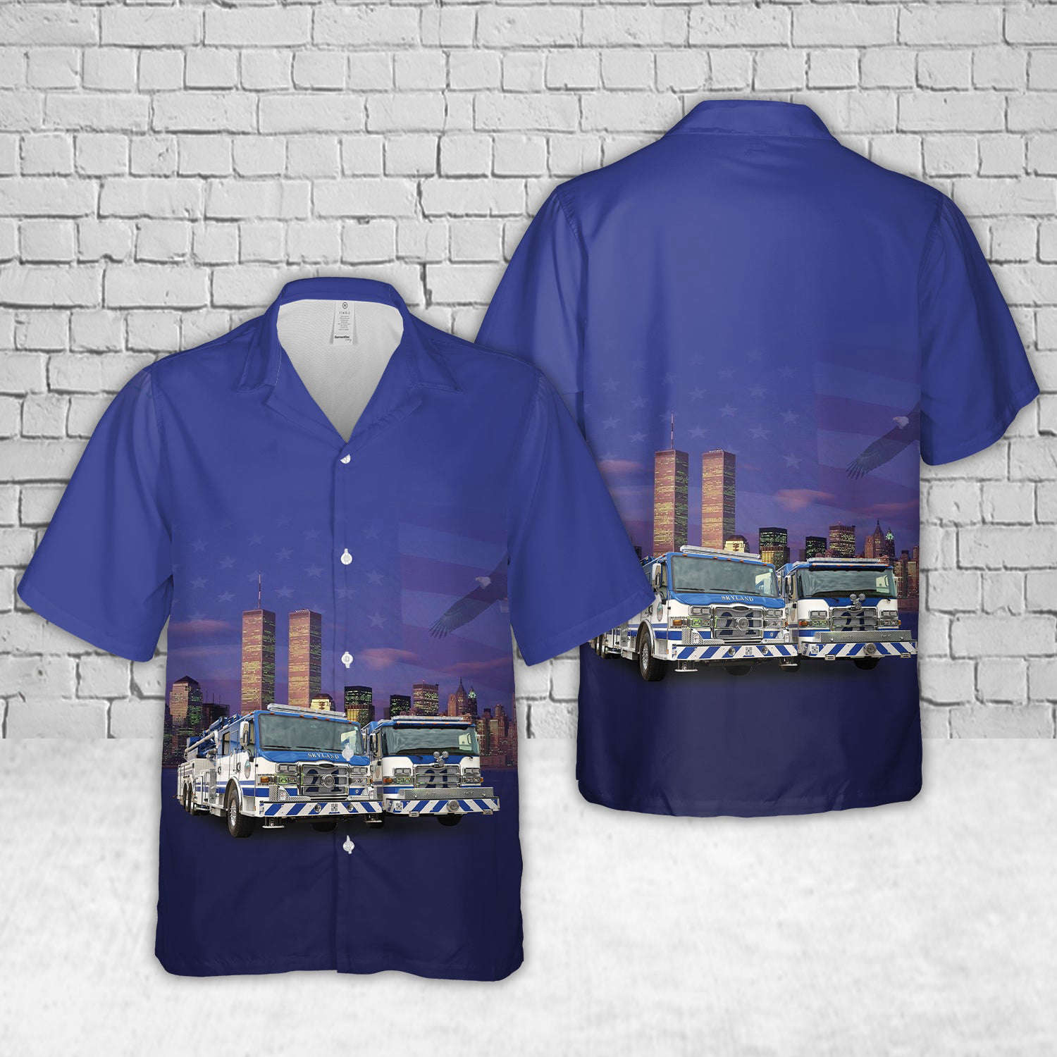 Asheville, North Carolina, Skyland Fire & Rescue, Never Forget The 9/11 Memorial Hawaiian Shirt Gift for Men Dad Father Gift for Men Dad Father