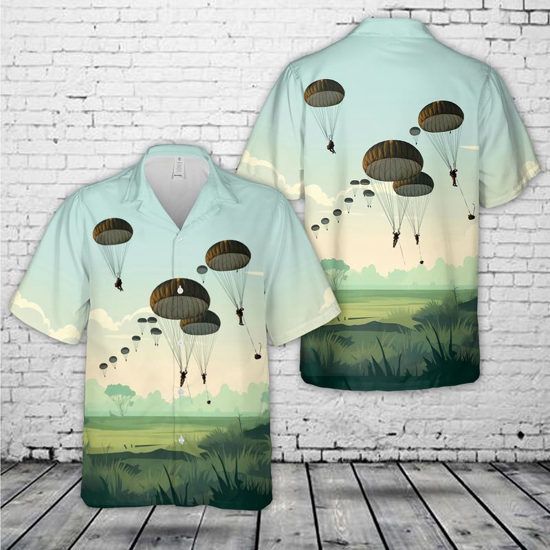 Australian Army 3rd Battalion, Royal Australian Regiment Parachute Drop Hawaiian Shirt Gift for Men Dad Father Gift for Men Dad Father