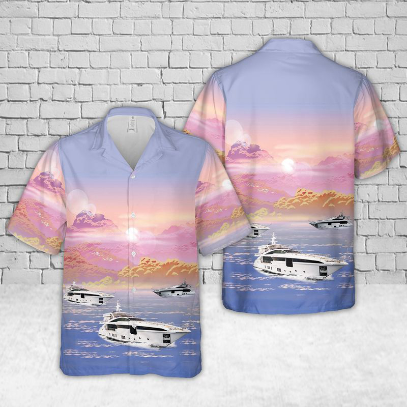 Azimut Grande 35 METRI Hawaiian Shirt Gift for Men Dad Father Gift for Men Dad Father