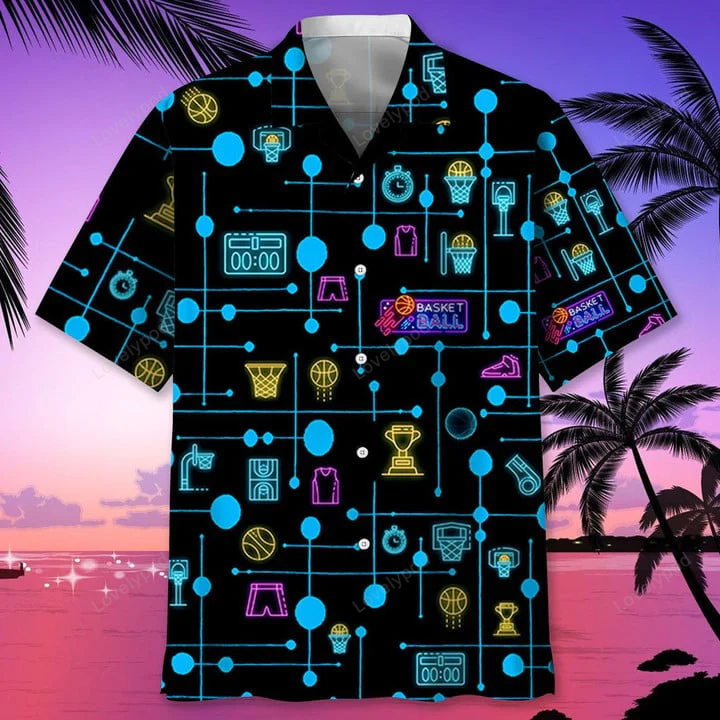 Stylish Basketball Hawaiian Nature Shirt – Perfect Summer Gift for Women & Men