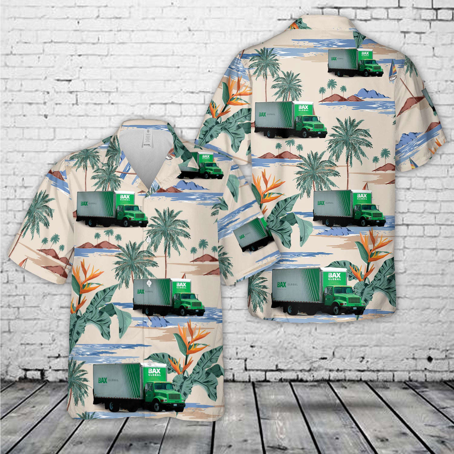 BAX Global International truck Hawaiian Shirt Gift for Men Dad Father Gift for Men Dad Father