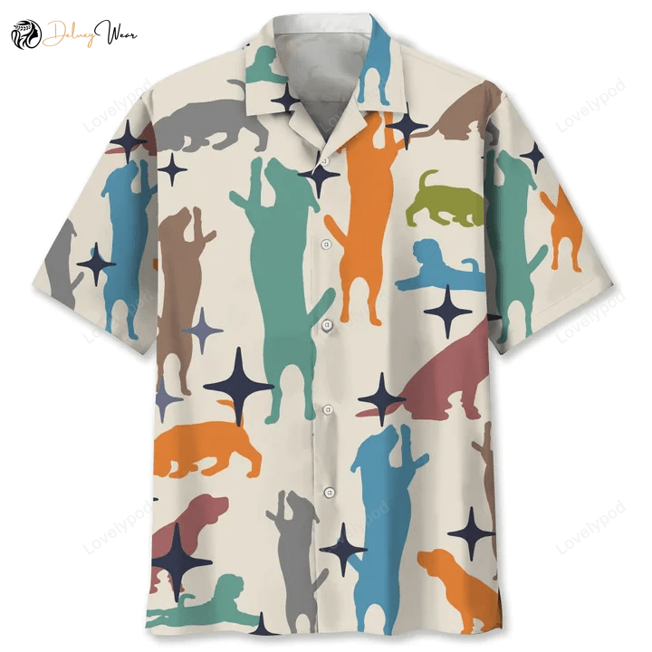 Beagle Vintage Hawaiian Shirt Gift for Men Dad Father for Men: Perfect Summer Gift for Dog Lovers