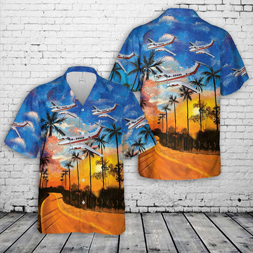 Beechcraft 200 US Army Corps of Engineers airplane Hawaiian Shirt Gift for Men Dad Father Gift for Men Dad Father