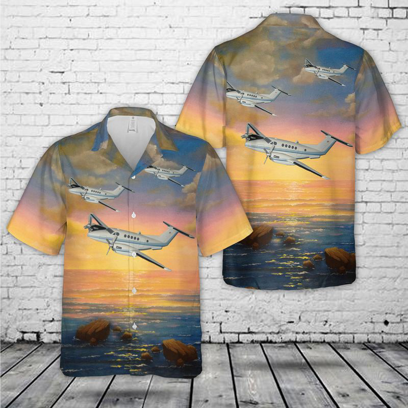 Beechcraft B-200 Super King Air Hawaiian Shirt Gift for Men Dad Father Gift for Men Dad Father