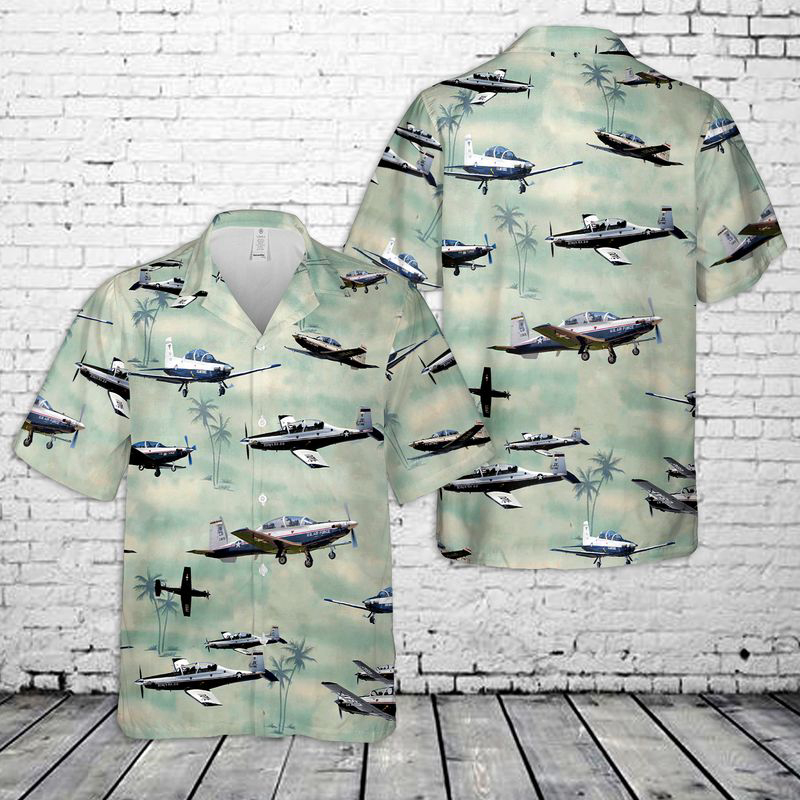 Beechcraft T-6 Texan II Hawaiian Shirt Gift for Men Dad Father Gift for Men Dad Father