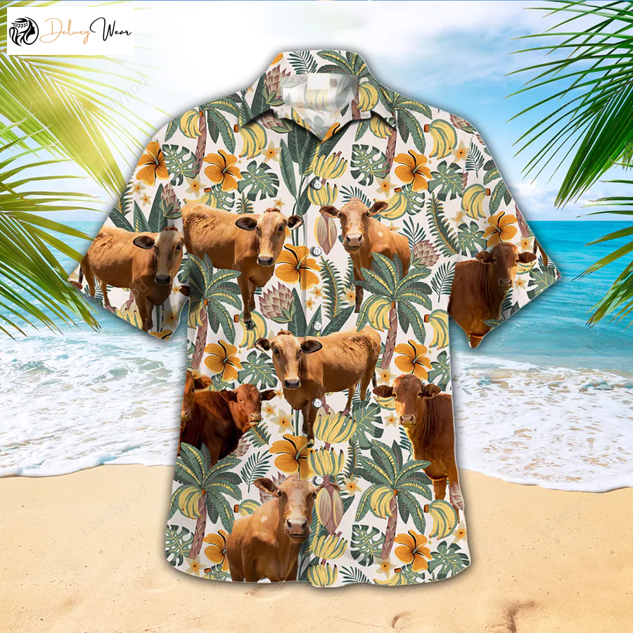 Beefmaster Hawaiian Shirt Gift for Men Dad Father: Animal & Cow Lover Shirt for Men & Women