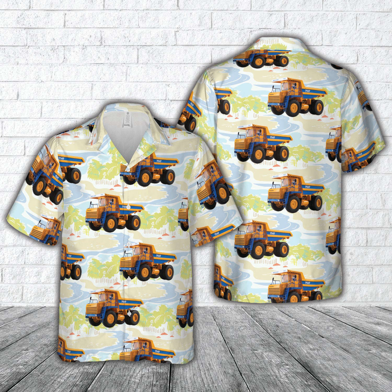 Belaz 7547 Super Heavy Mining Kipper Dump Truck Belarus 1994 Hawaiian Shirt Gift for Men Dad Father Gift for Men Dad Father