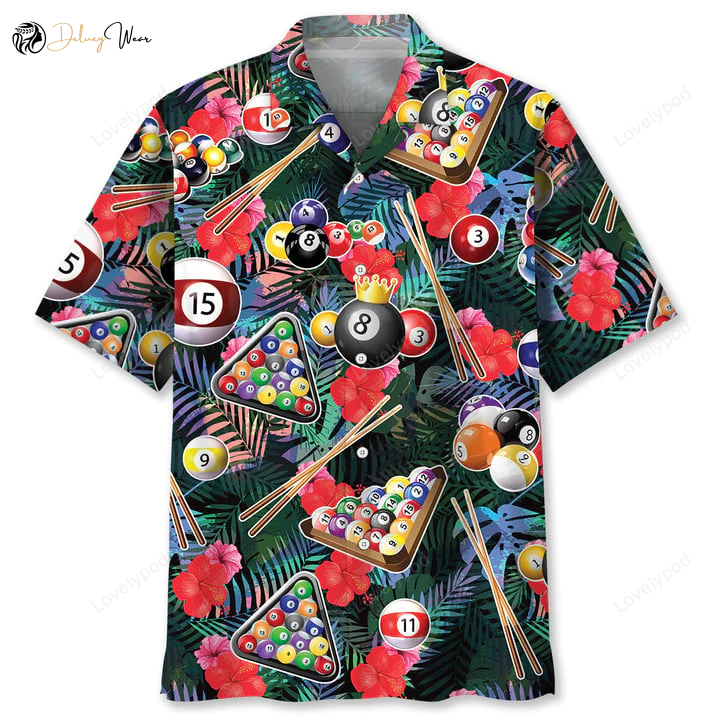 Billiard Tropical Hawaiian Shirt Gift for Men Dad Father for Men – Perfect Gift for Billiard Players