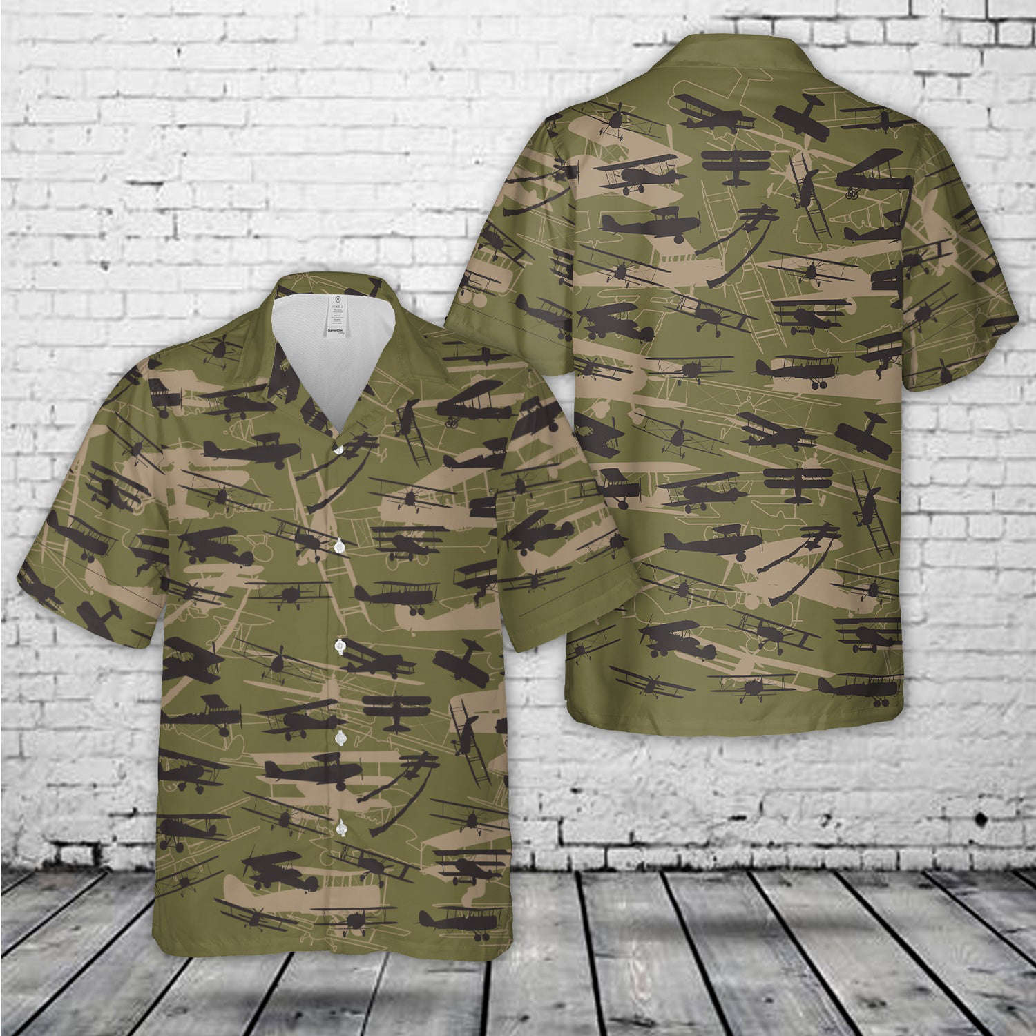 Biplanes Silhouette Hawaiian Shirt Gift for Men Dad Father Gift for Men Dad Father
