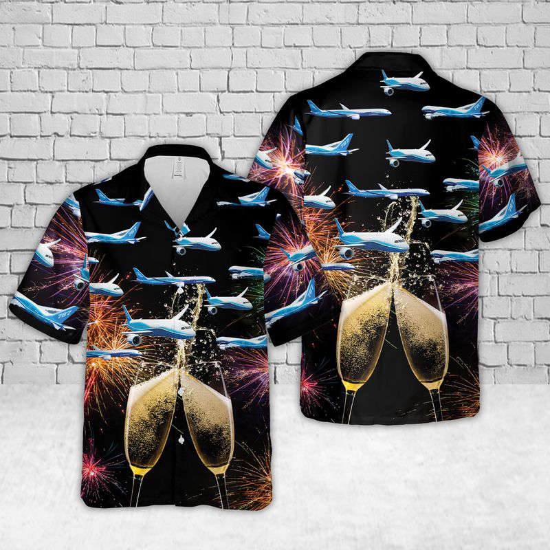 Boeing 787 Hawaiian Shirt Gift for Men Dad Father Gift for Men Dad Father