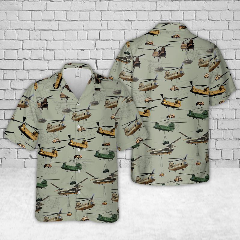 Boeing CH-47 Chinook Lifting Hawaiian Shirt Gift for Men Dad Father Gift for Men Dad Father