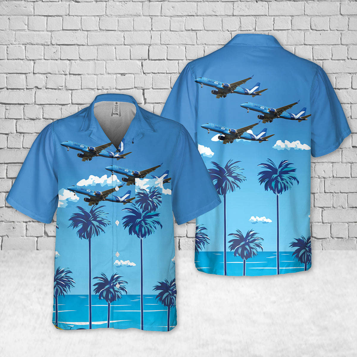 Breeze Airways E190 Pocket Hawaiian Shirt Gift for Men Dad Father Gift for Men Dad Father