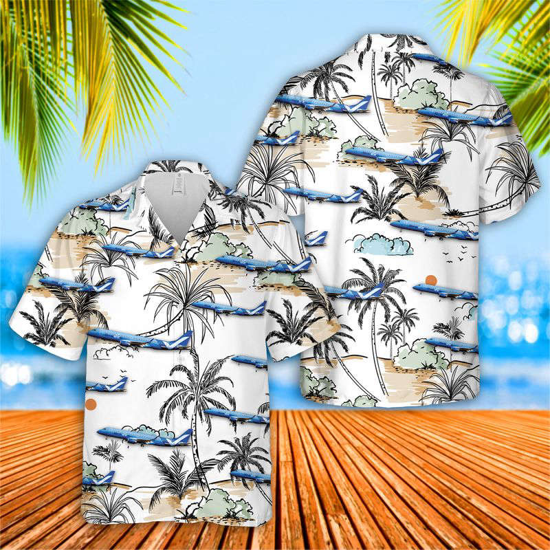 Breeze Airways Embraer 190-100IGW Hawaiian Shirt Gift for Men Dad Father Gift for Men Dad Father