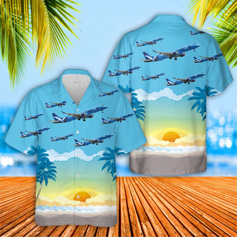Breeze Airways Embraer 190-200IGW Hawaiian Shirt Gift for Men Dad Father Gift for Men Dad Father