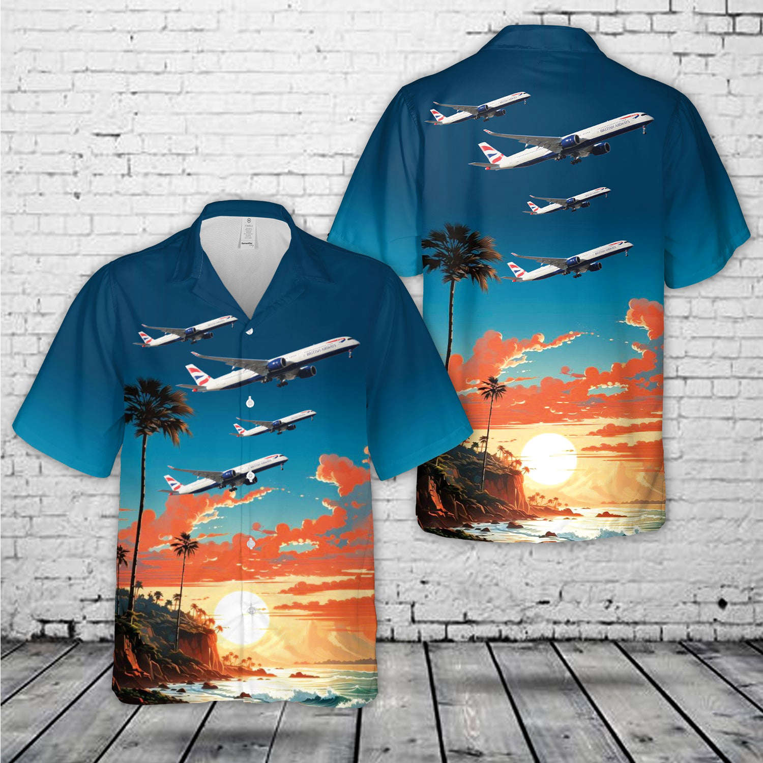 British Airways Airbus A350-1041 Hawaiian Shirt Gift for Men Dad Father Gift for Men Dad Father