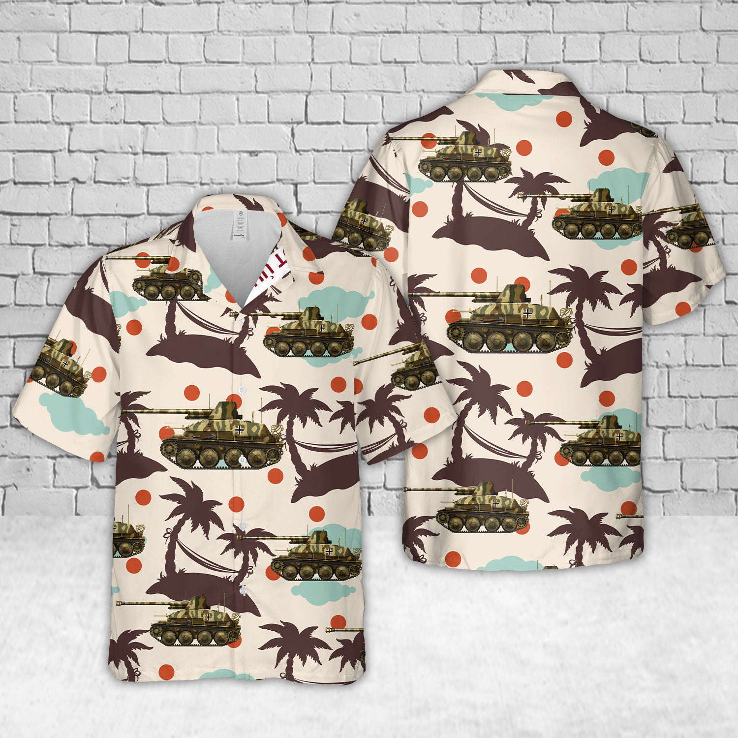 Bundeswehr Marder III with a three-tone camouflage Hawaiian Shirt Gift for Men Dad Father Gift for Men Dad Father