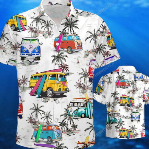 Camping Surfing Ocean Hawaiian Shirt Gift for Men Dad Father – Perfect Summer Gift for Men Aloha Beach Style